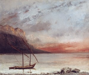 Solnedgang over Lake Leman, 1874